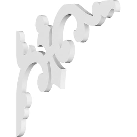 Ekena Millwork Milton Architectural Grade PVC Bracket, 5/8"W X 12"D X 12"H BKTP01X12X12MI